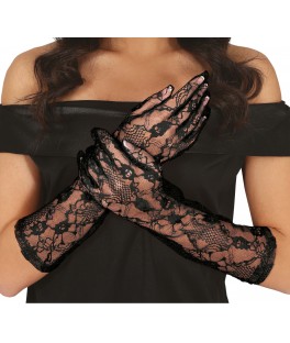 Gants dentelle noire