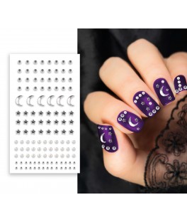 Ongles gems argentes