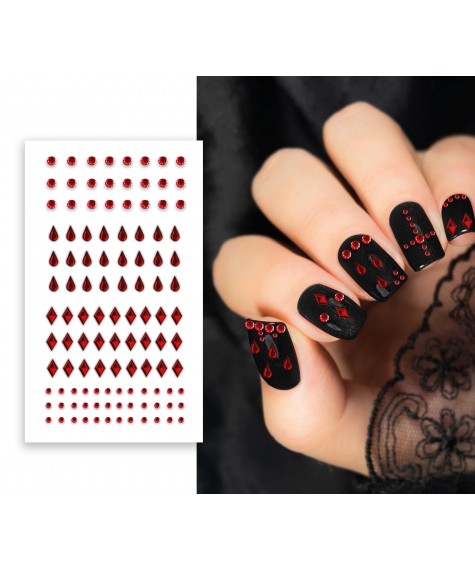 Ongles gems rouges