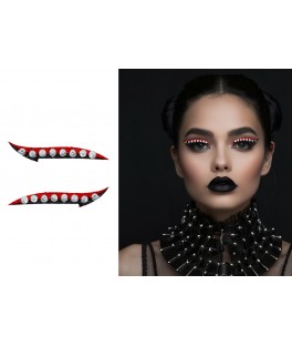 Bijoux visage eyeliner rouge