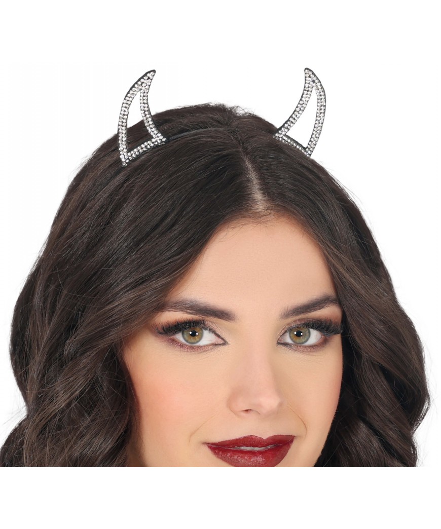 Diadème diable argent