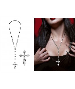 Collier metallique avec croix