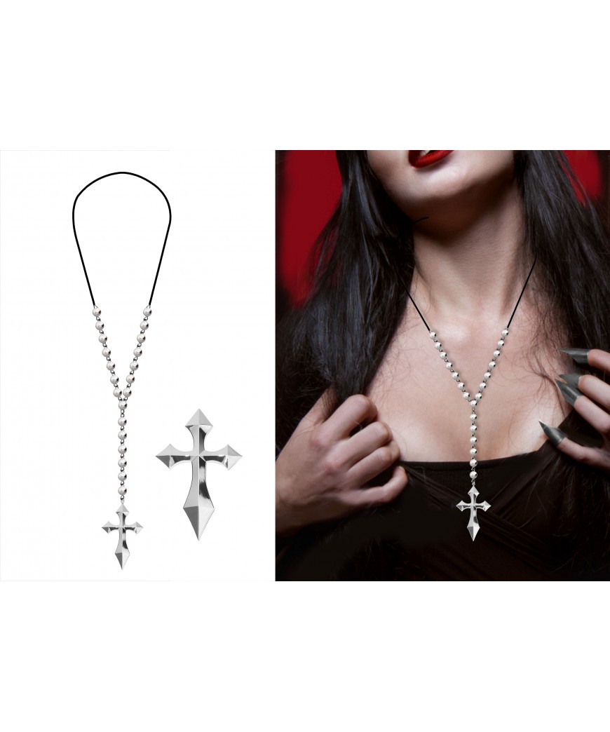 Collier metallique avec croix