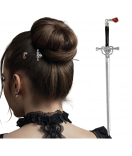 broche cheveux gothique 19 cm