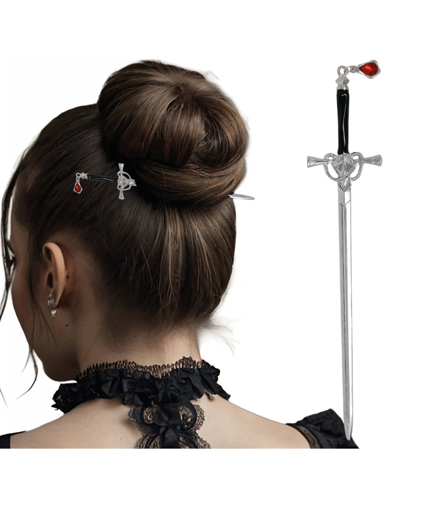 broche cheveux gothique 19 cm