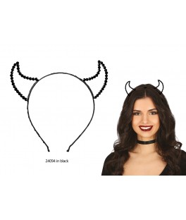 Serre-tete cornes de demon met
