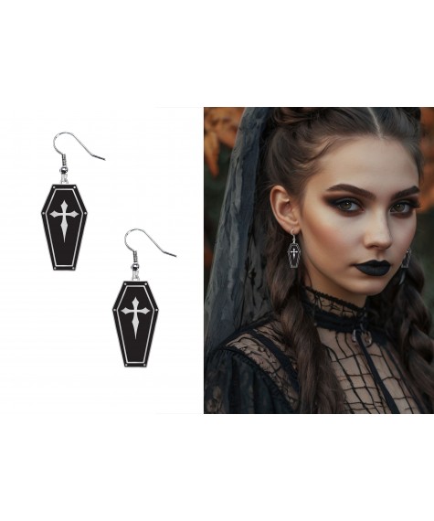 Boucles d oreilles cercueil