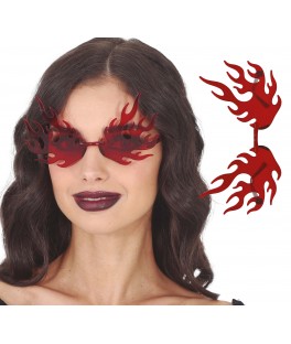 Lunettes flammes rouges