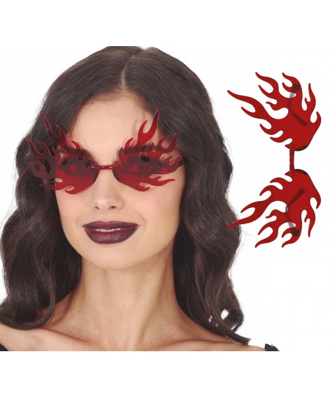 Lunettes flammes rouges