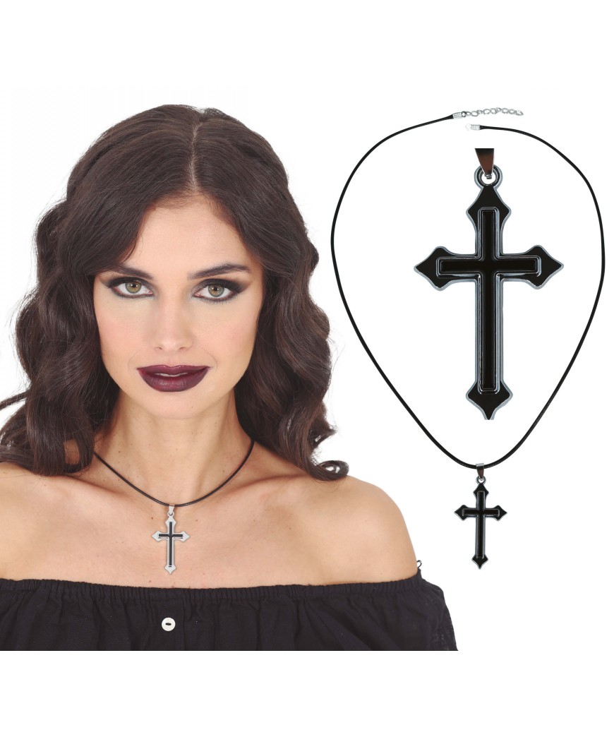 Collier croix metal