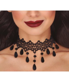 Tour de cou pierres noires