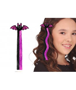 Mèche chauve souris lilas et noir