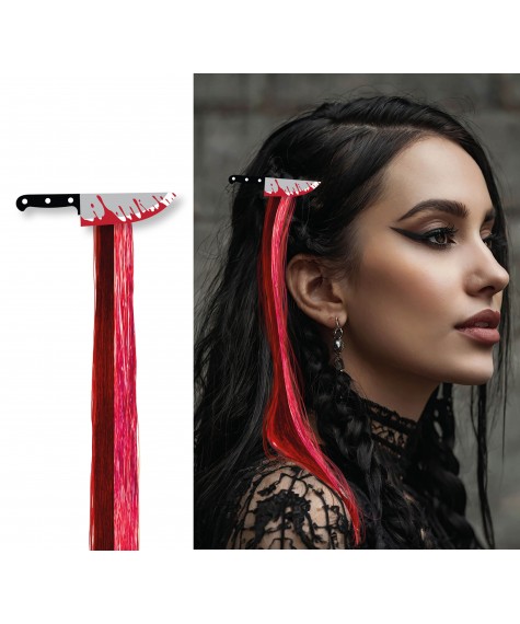 Mèche couteau noire et rouge