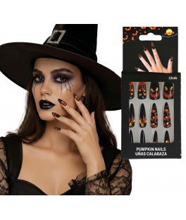 Ongles citrouilles et Bijoux x