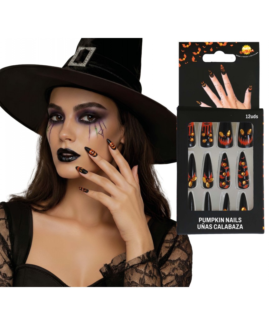 Ongles citrouilles et Bijoux x