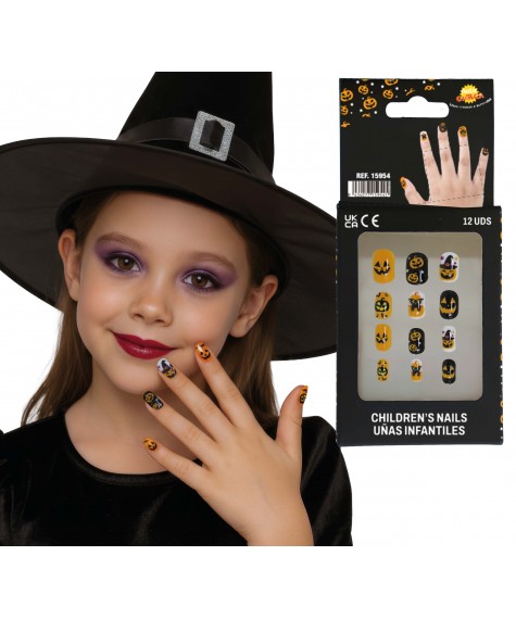 Ongles citrouilles  x12