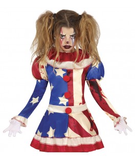 Costume clown patriote fille