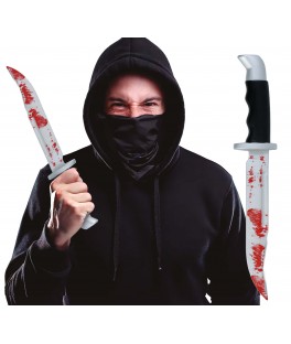 Machette ensanglantee 33 cms