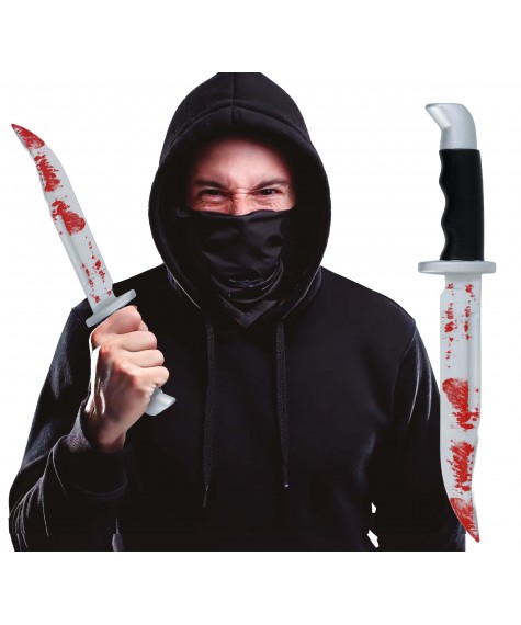 Machette ensanglantee 33 cms