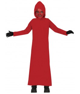 Tunique avec capuche rouge