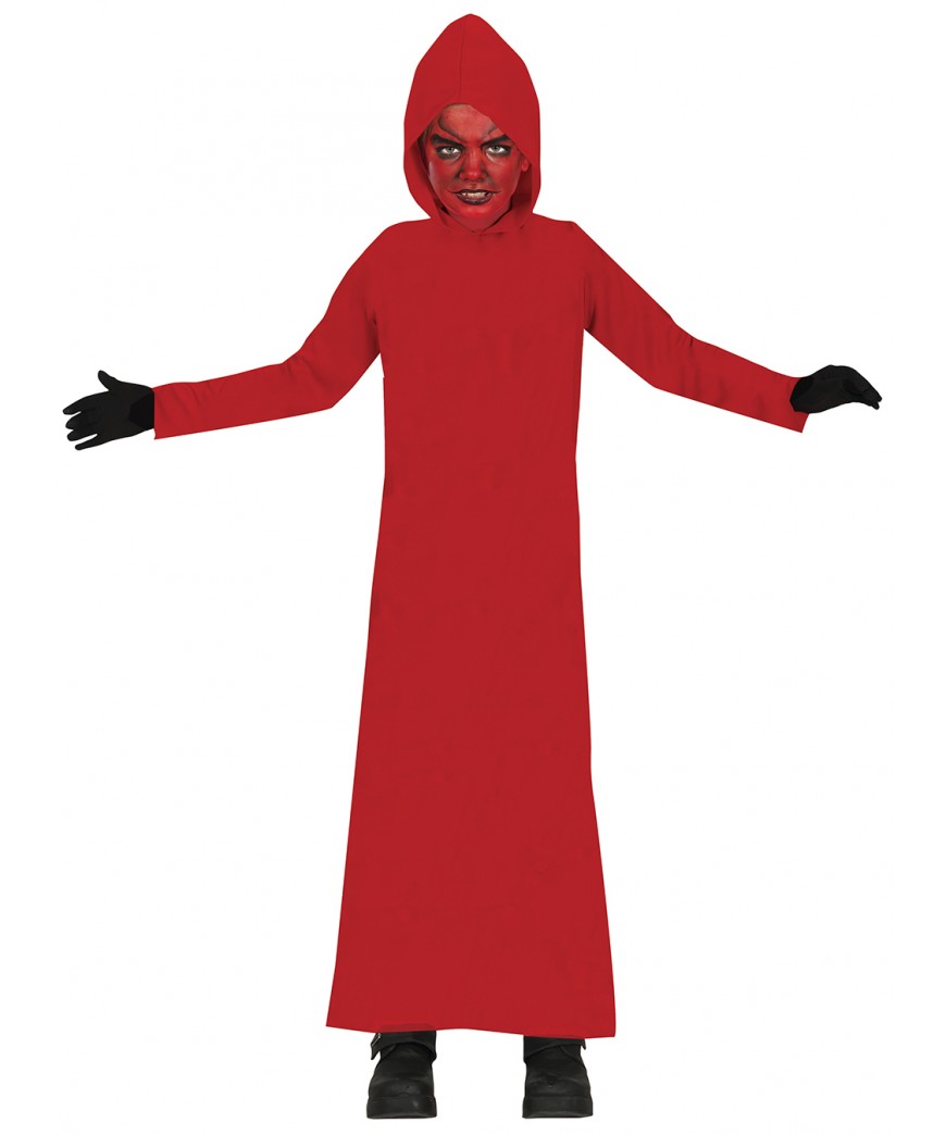 Tunique avec capuche rouge