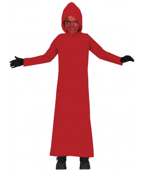 Tunique avec capuche rouge
