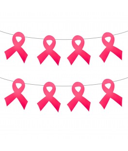Guirlande rubans Octobre rose