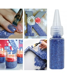 Pot de paillettes bleu