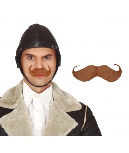 Moustache anglaise marron