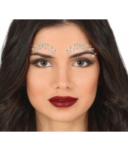 Strass etoiles argentees pour cils et sourcils
