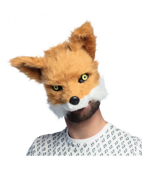 Demi masque peluche renard