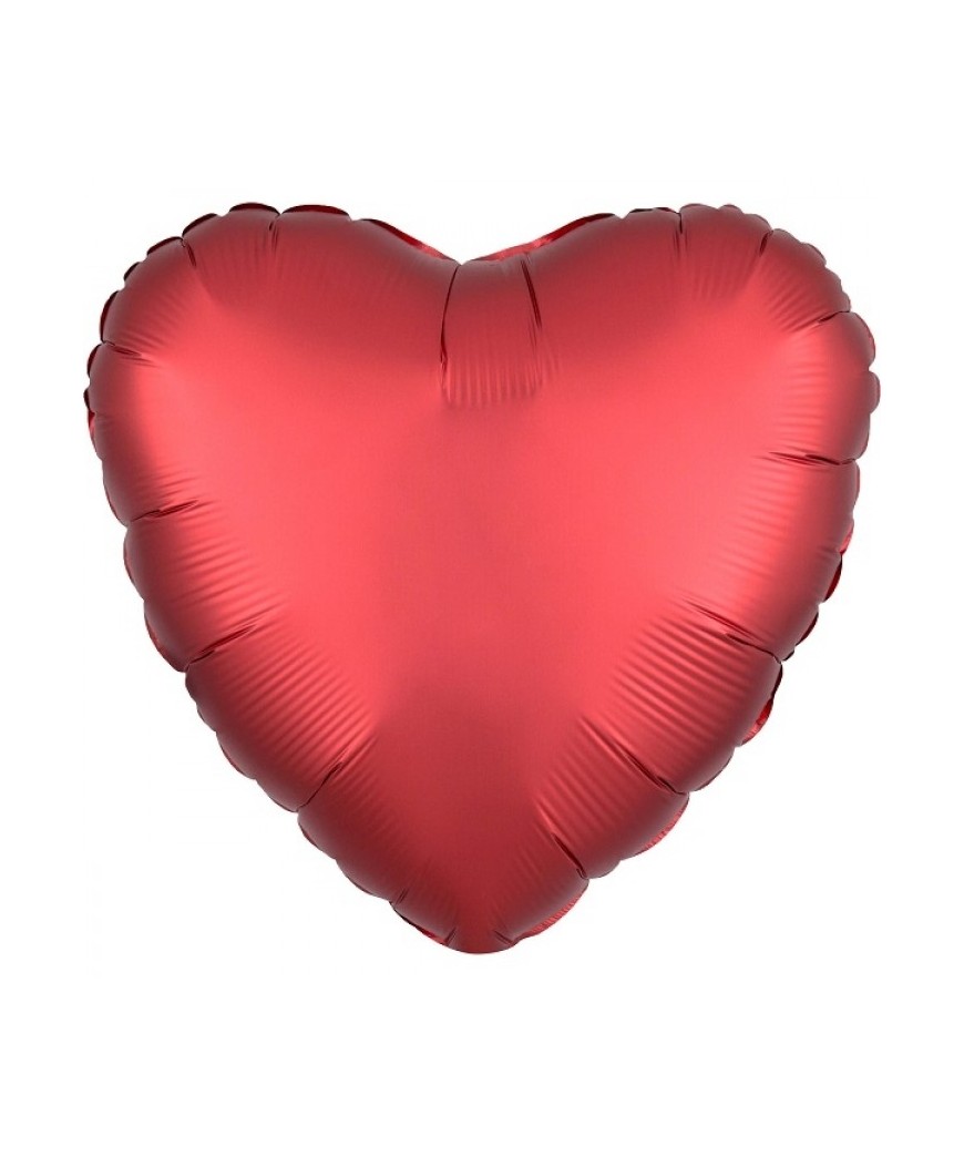 Ballon en aluminium en forme de cœur pour la Saint-Valentin/anniversaire,  gonflage à l'hélium compris, rouge, 17 po