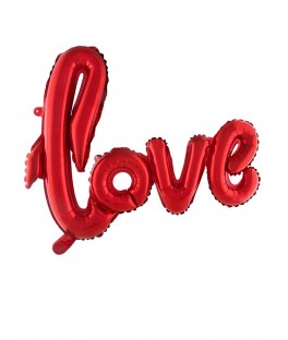 Ballon Metallique Love Rouge