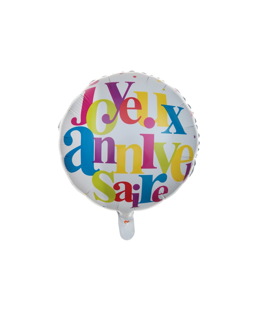 Ballon à l'hélium Joyeux anniversaire Bougies 45cm vide - Partywinkel