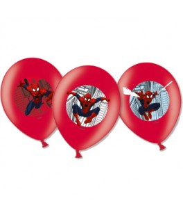 Ballon Latex Spiderman 27CM X6