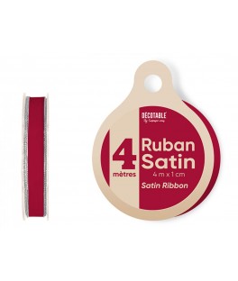 Ruban Uni Festif 4M Rouge