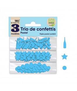Trio Confettis Table Bleu