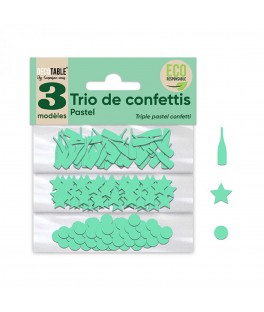 Trio Confettis Table Vert