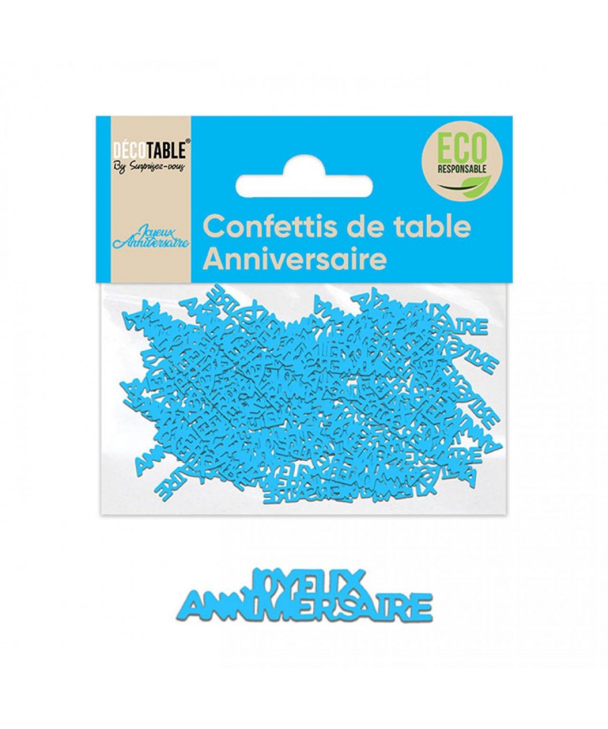 Décoration - Anniversaire adultes Confettis de table Anniversaire bleu et  or Décoration de table